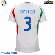Camisa de Futebol Itália Federico Dimarco #3 Equipamento Secundário Europeu 2024 Manga Curta
